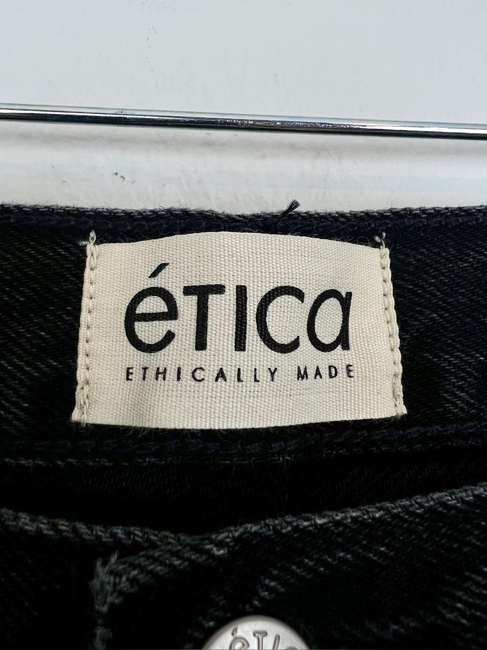 NEW Etica Finn Slim Straight Black Rock Jeans Sustainable Neutral Capsule 32 - Picture 8 of 11
